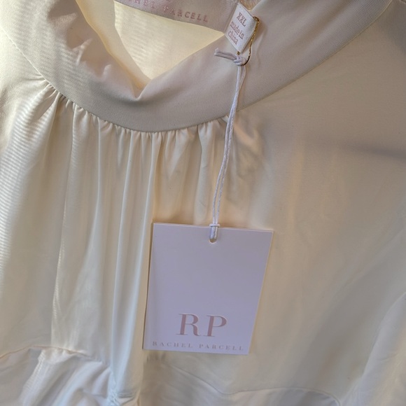 Rachel Parcell - Ivory Long Sleeve Ruched Mock Neck - Picture 13 of 16
